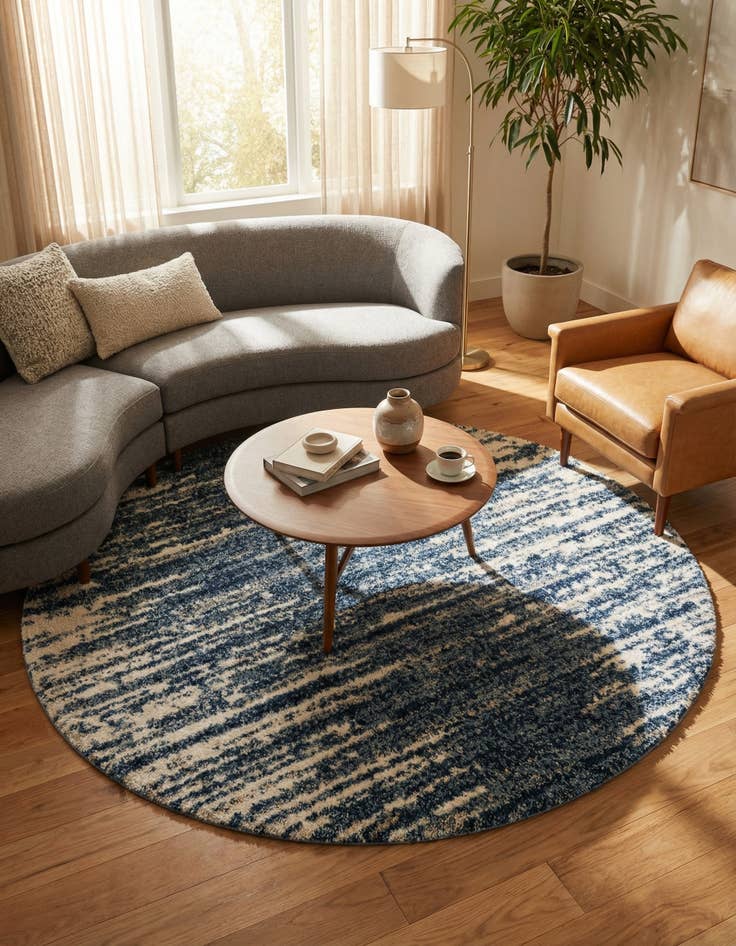 Detail image of  10' x 10' Serenity Shag Round Rug