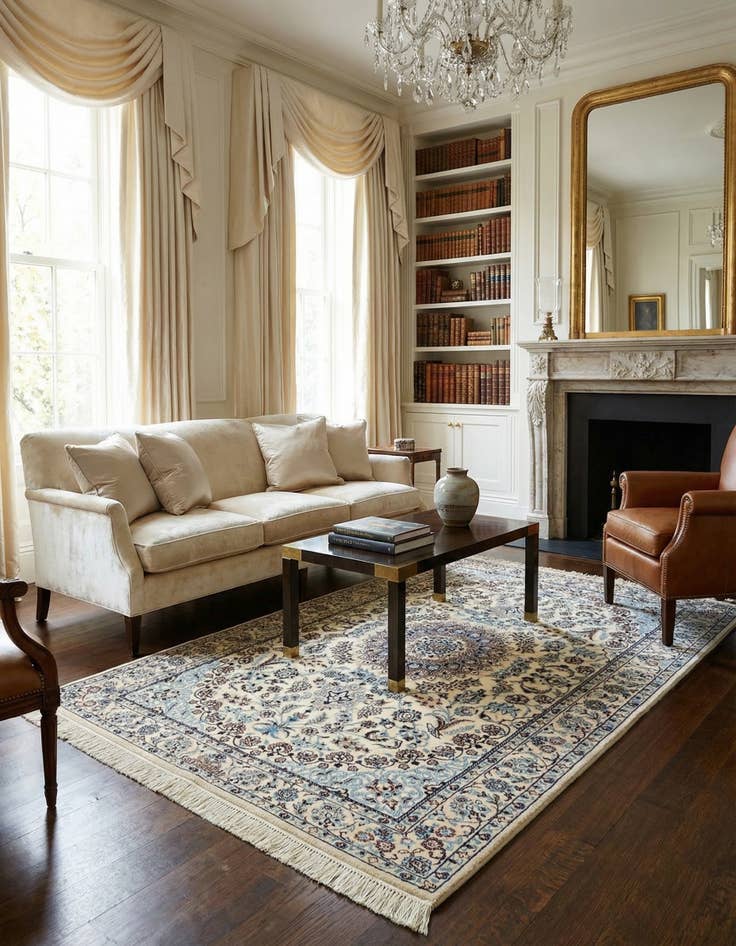 Detail image of  3' 4 x 4' 8 Nain Rug