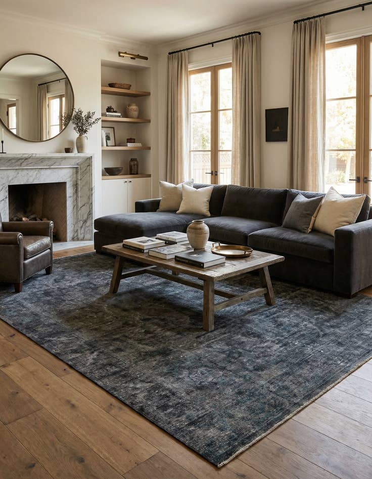 Detail image of 9' x 12' 6  Hand Knotted Ultra Vintage Persian Wool Rug