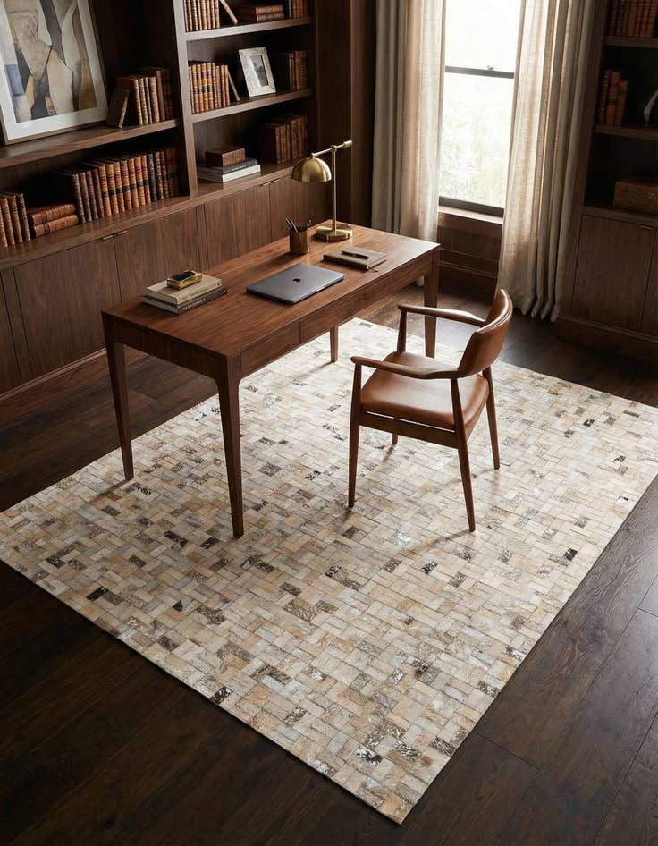 Detail image of  5' 4 x 7' 4 Cowhide Rug