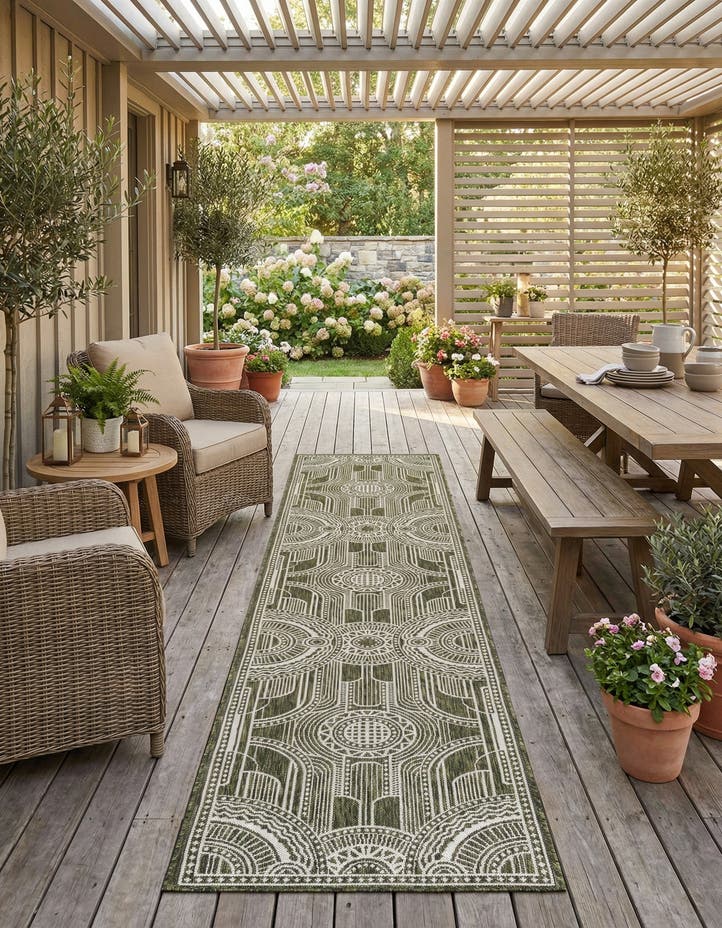 2' 7 x 12' Easy-Clean Traditional Indoor / Ou...