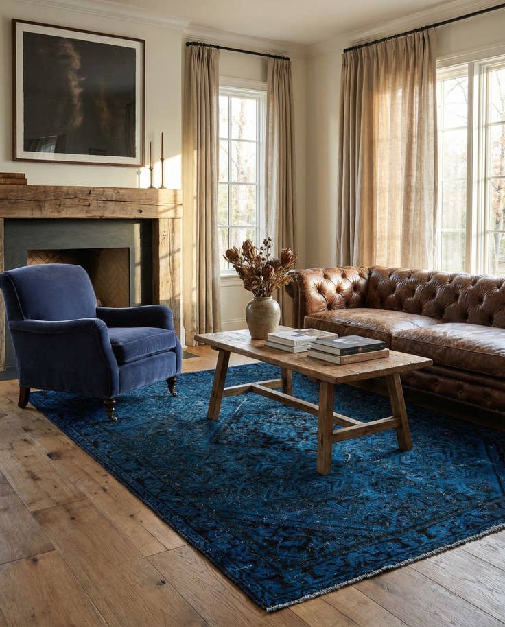 Detail image of 4' 3 x 6' 4 Hand Knotted Ultra Vintage Persian Wool Rug