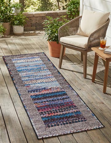 2' x 6' Easy-Clean Modern Indoor / Outdoor Runner Rug
