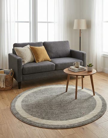 Gray Angelica Round Rug
