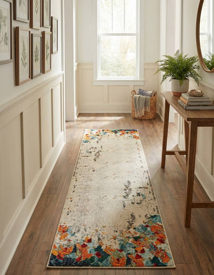 Detail image of 2' 7 x 10'  Washable Spectrum Runner Rug