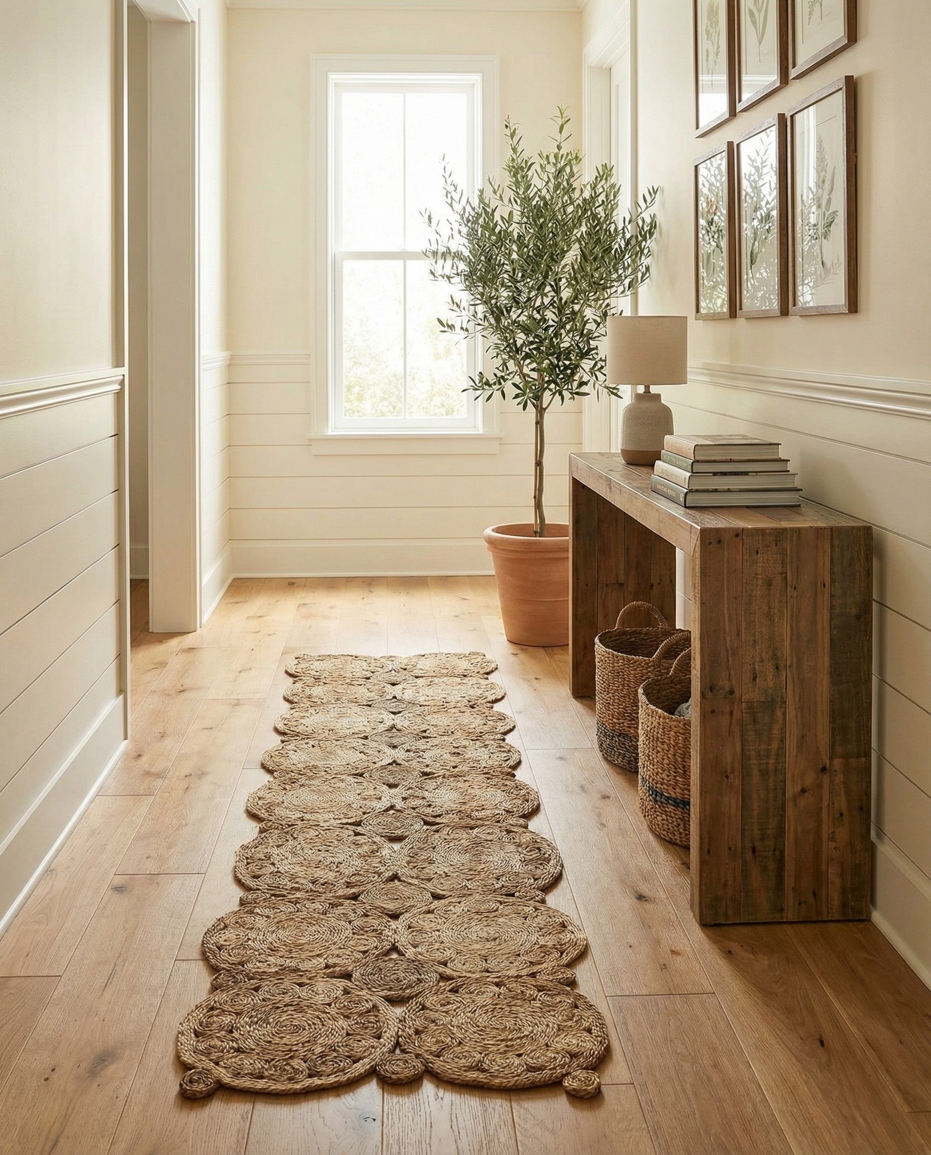  2' 7 x 12' Braided Jute Runner Rug