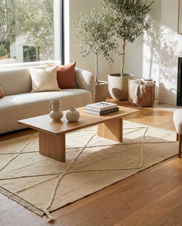 4' 2 x 6' 1 Hand Woven Kilim Modern Wool Rug