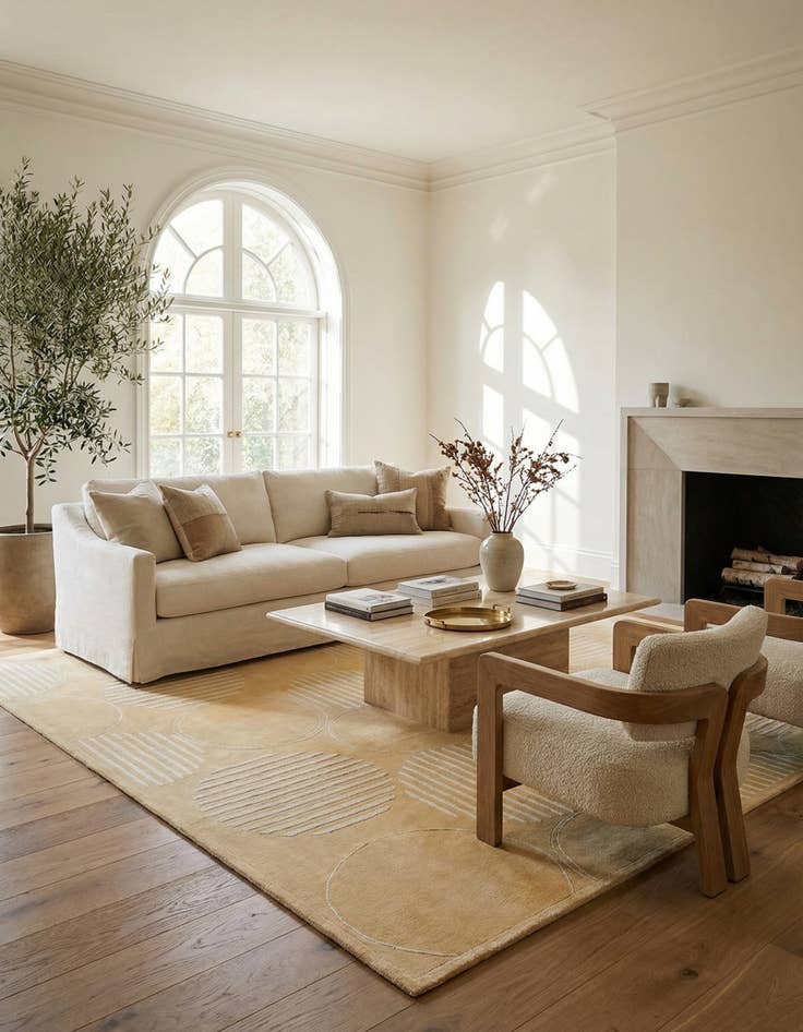 Detail image of 6' 7 x 9' 9  Hand Knotted Darya Wool Rug