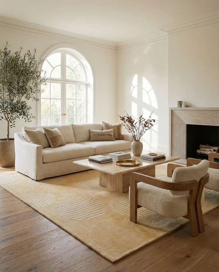 6' 7 x 9' 9 Hand Knotted Darya Wool Rug