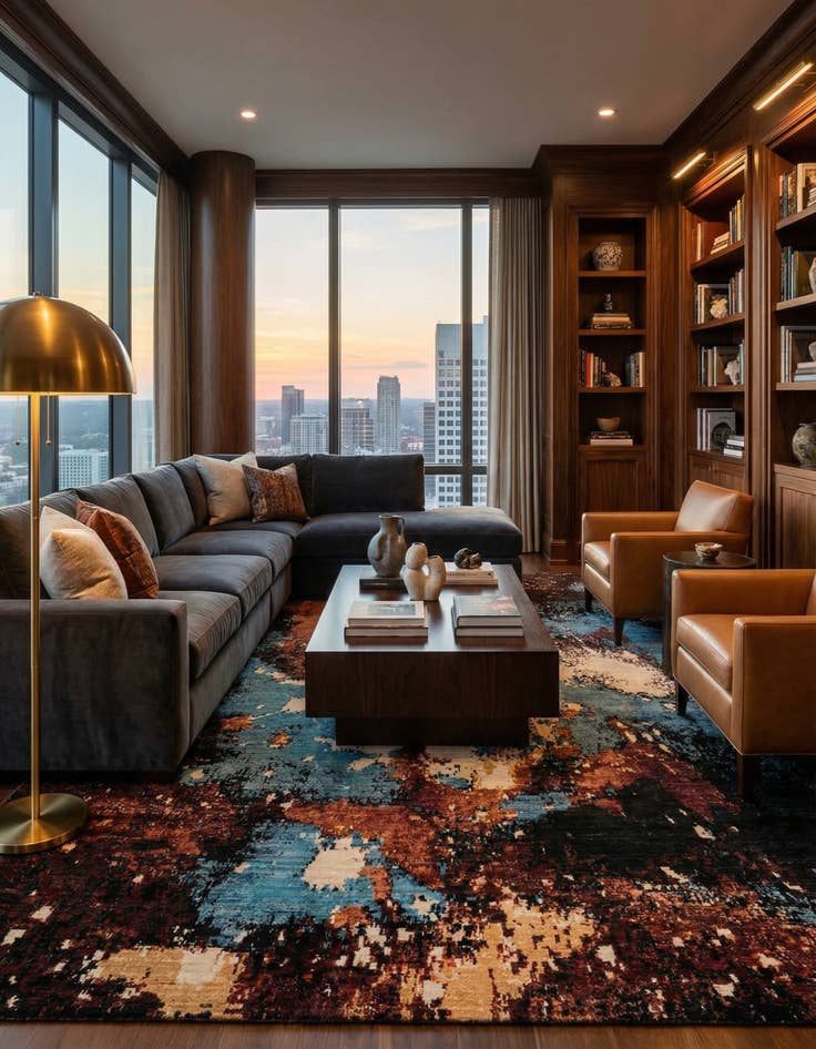 Detail image of  6' 7 x 9' 7 Rubin Wool Rug