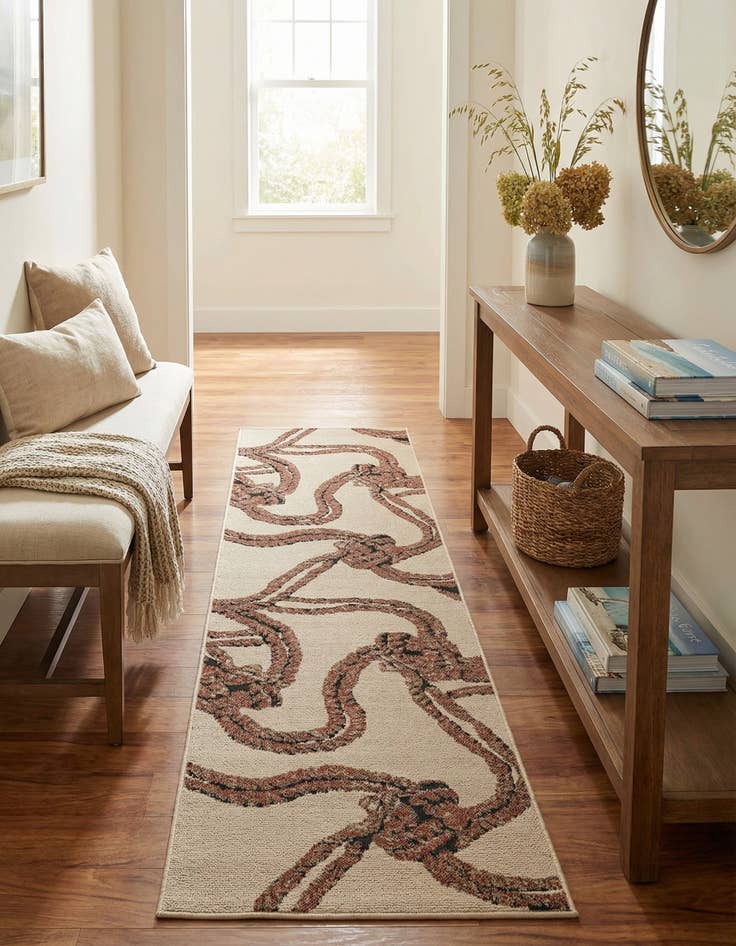 Detail image of 2' 7 x 10'  Washable Coastal Indoor / Outdoor Runner Rug