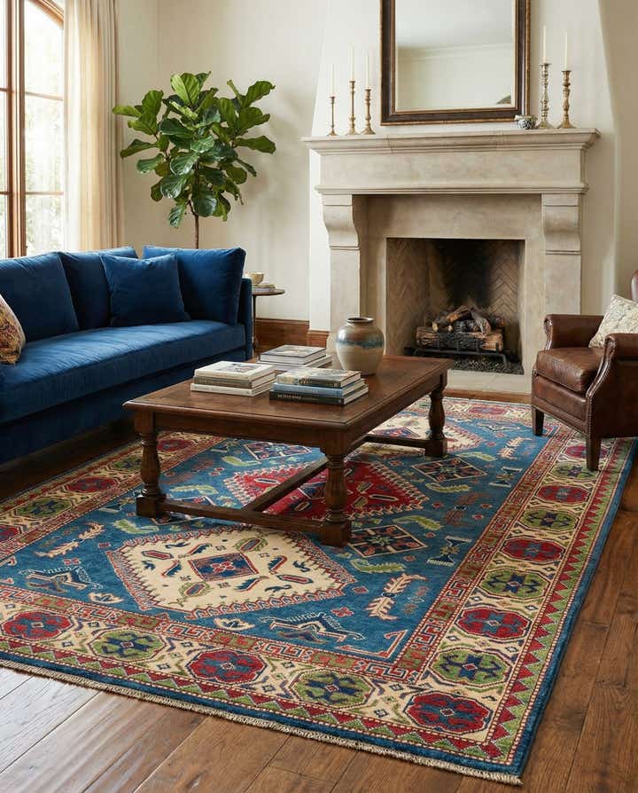 195cm x 295cm Hand Knotted Kazak Rug