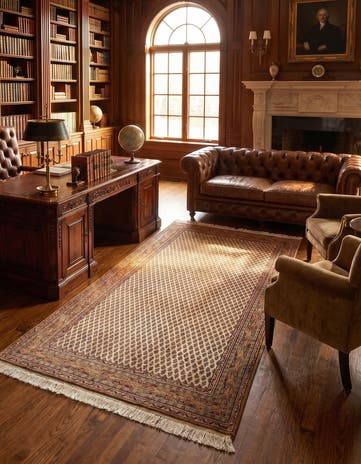 5' 6 x 10' 3 Hand Knotted Mir Wool Rug