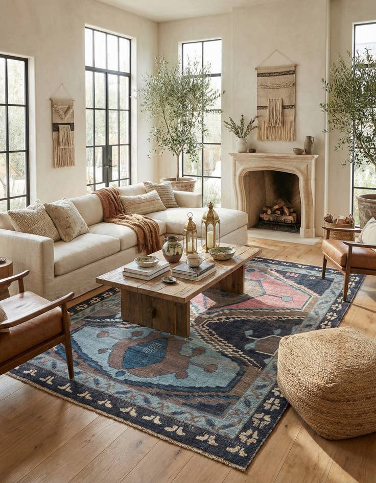 Detail image of 7' 10 x 10' 5  Hand Knotted Moroccan Wool Rug