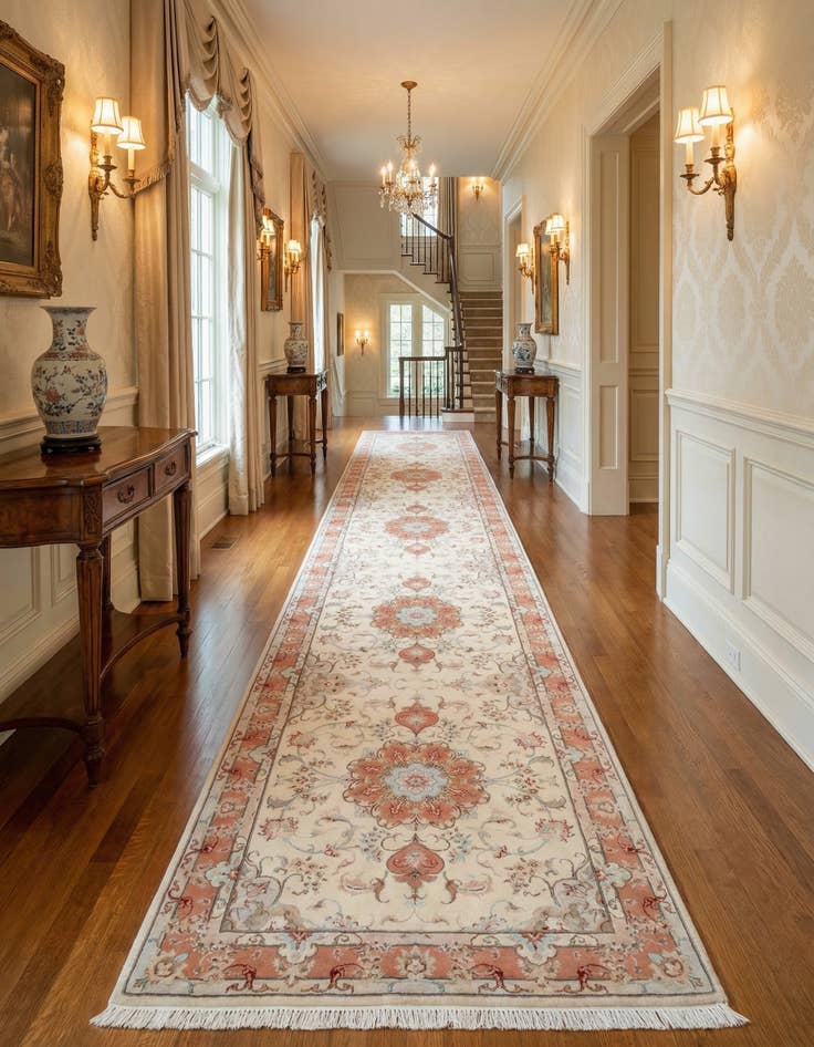 Detail image of 2' 10 x 14' 3 Tabriz Runner Rug