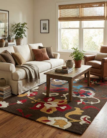 5' x 7' 10 Agra Wool Rug