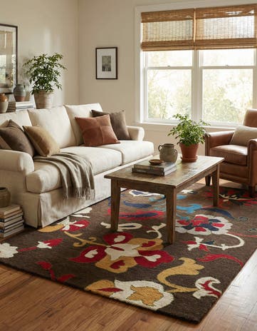 5' x 7' 10 Agra Wool Rug