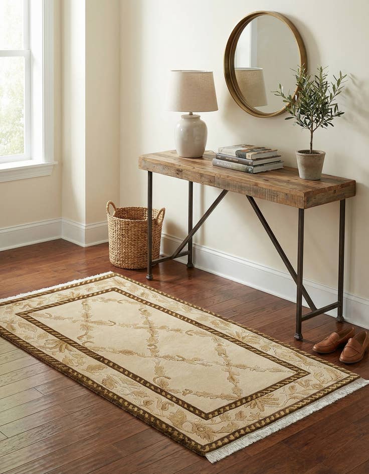 Detail image of  2' 11 x 4' 10  Hand Knotted Darya Wool Rug