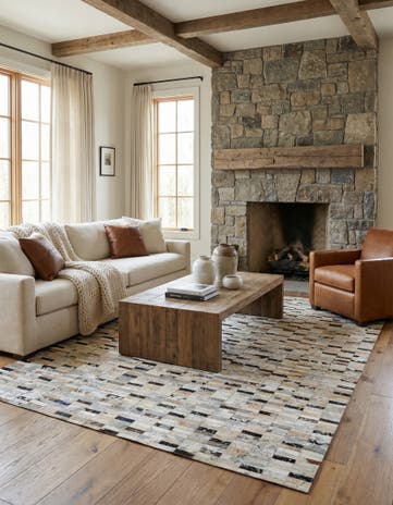 5' x 7' 11 Cowhide - Patchwork Rug