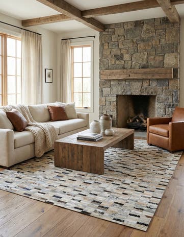 5' x 7' 11 Cowhide - Patchwork Rug
