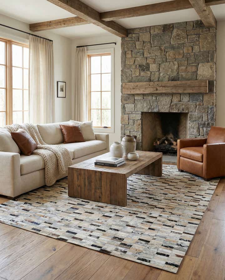 5' x 7' 11 Cowhide - Patchwork Rug