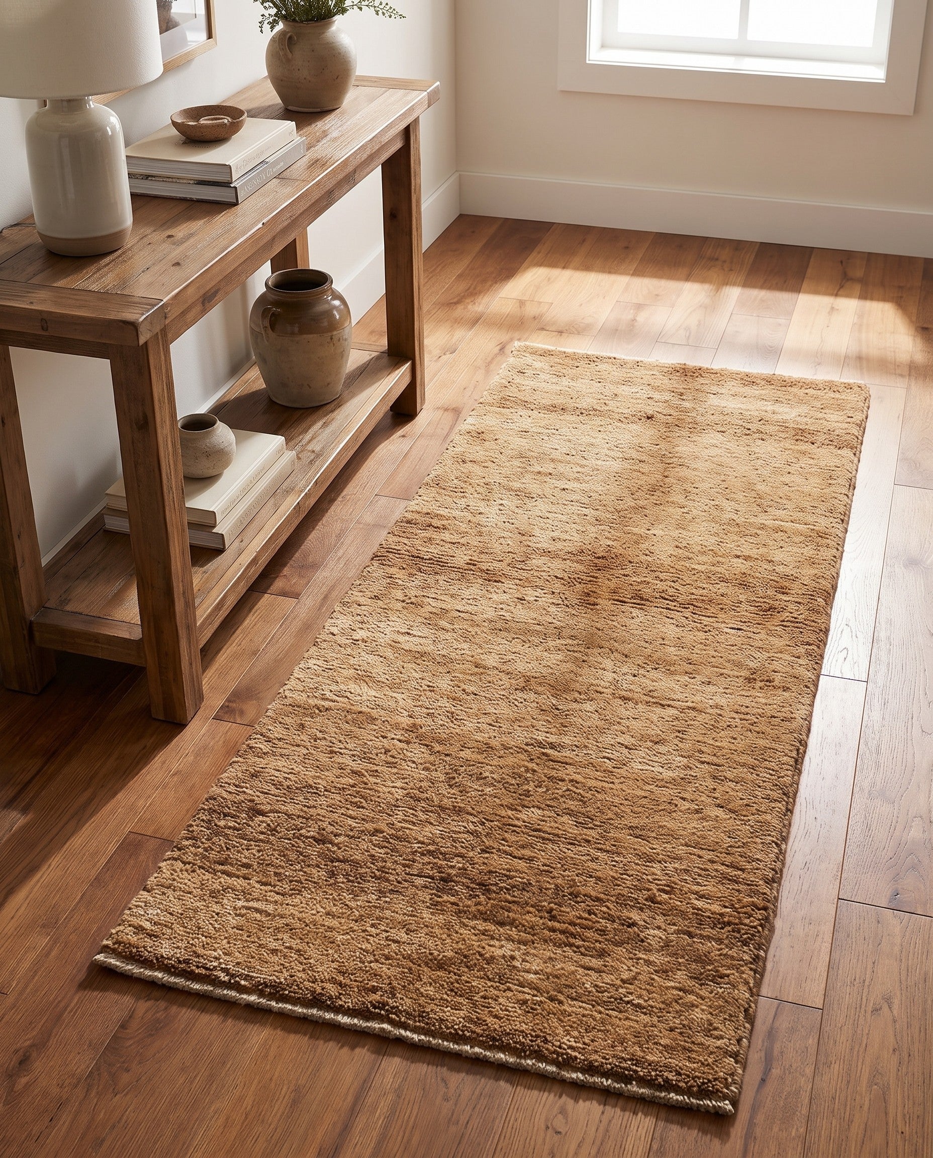 2' 4 x 4' 8 Hand Knotted Kashkuli Gabbeh Wool Runner Rug