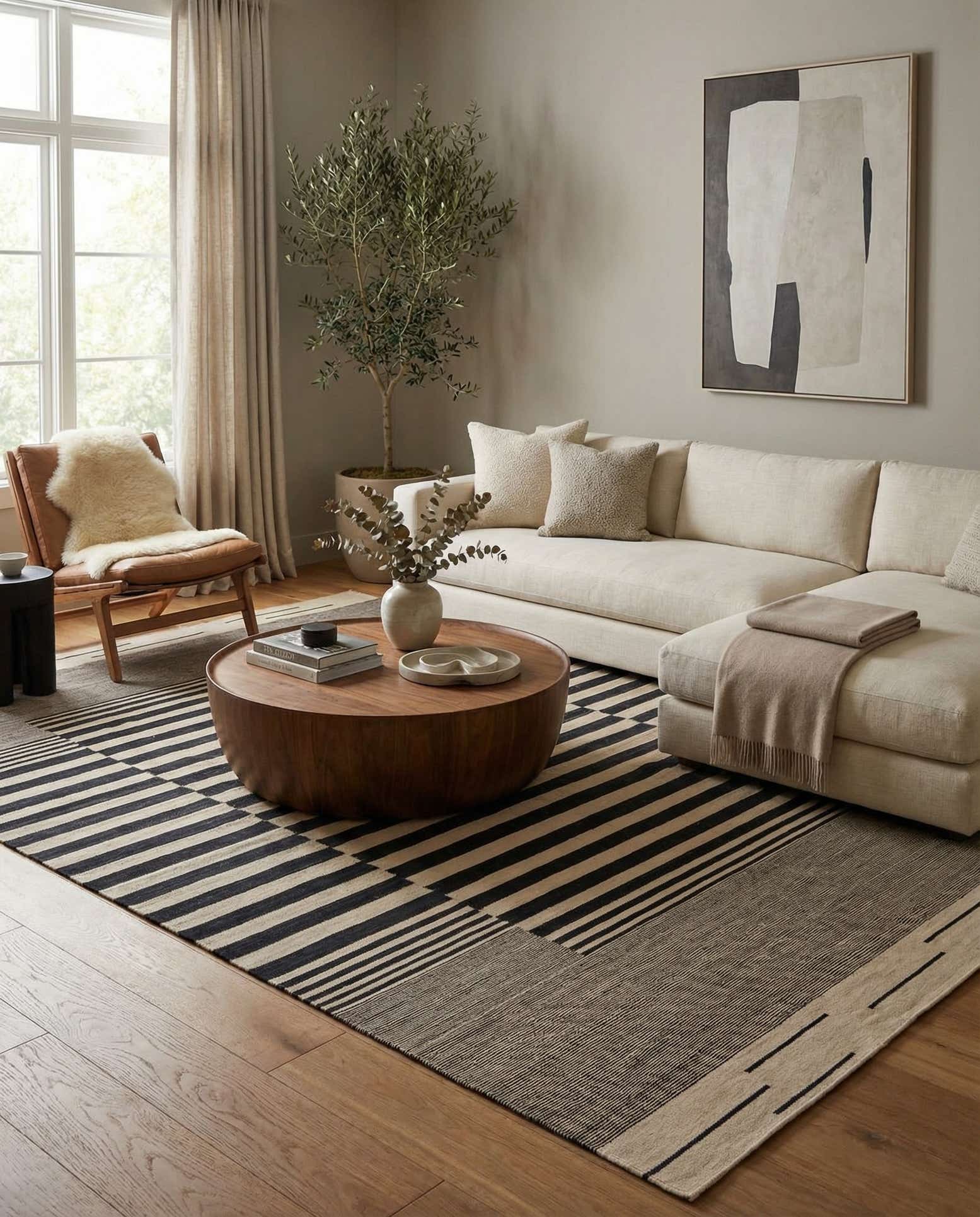 8' 3 x 9' 7 Hand Woven Kilim Modern Wool Rug