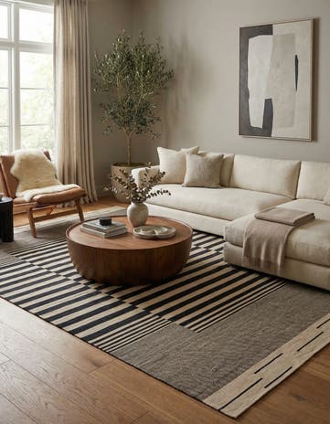 8' 3 x 9' 7 Hand Woven Kilim Modern Wool Rug
