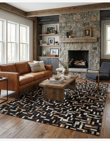5' x 8' Cowhide - Patchwork Rug