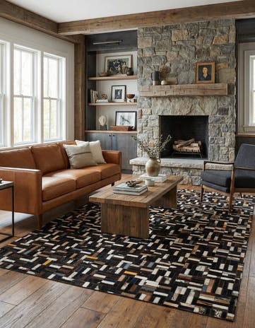 5' x 8' Cowhide - Patchwork Rug
