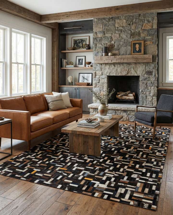 5' x 8' Cowhide - Patchwork Rug