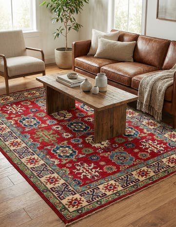 5' x 7' Hand Knotted Kazak Rug