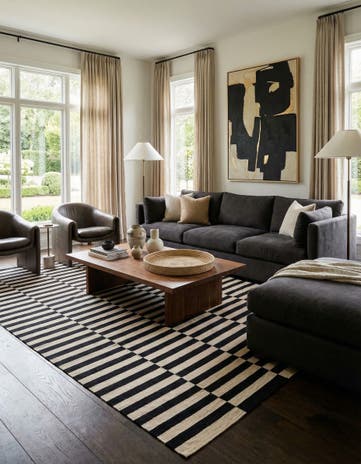 6' 8 x 9' 10 Hand Woven Kilim Modern Wool Rug