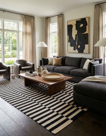 6' 8 x 9' 10 Hand Woven Kilim Modern Wool Rug