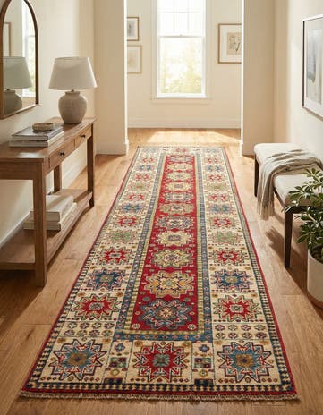 2' 9 x 10' Hand Knotted Kazak Runner Rug