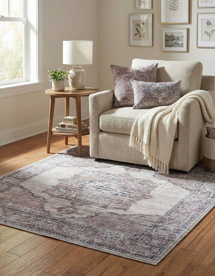 Detail image of 3' 3 x 3' 3 Washable Mangata Square Rug