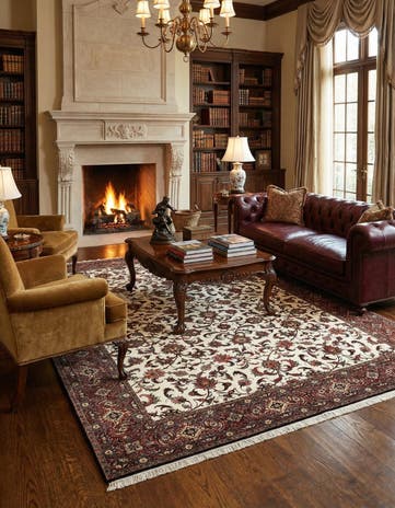 6' 9 x 9' 6 Bidjar With Silk Rug