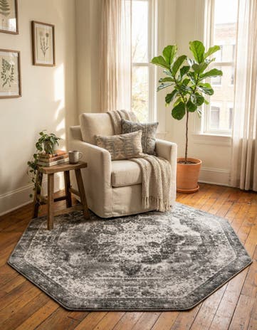 Gray Monte Carlo Octagon Rug