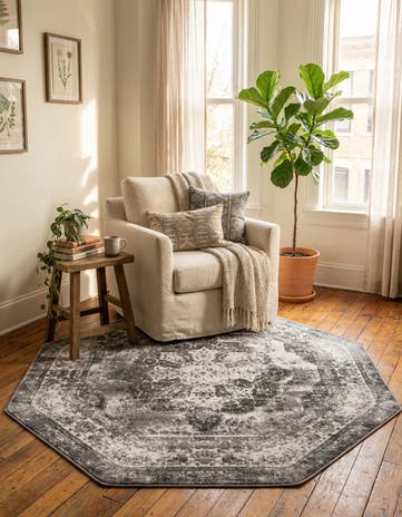 Gray Monte Carlo Octagon Rug