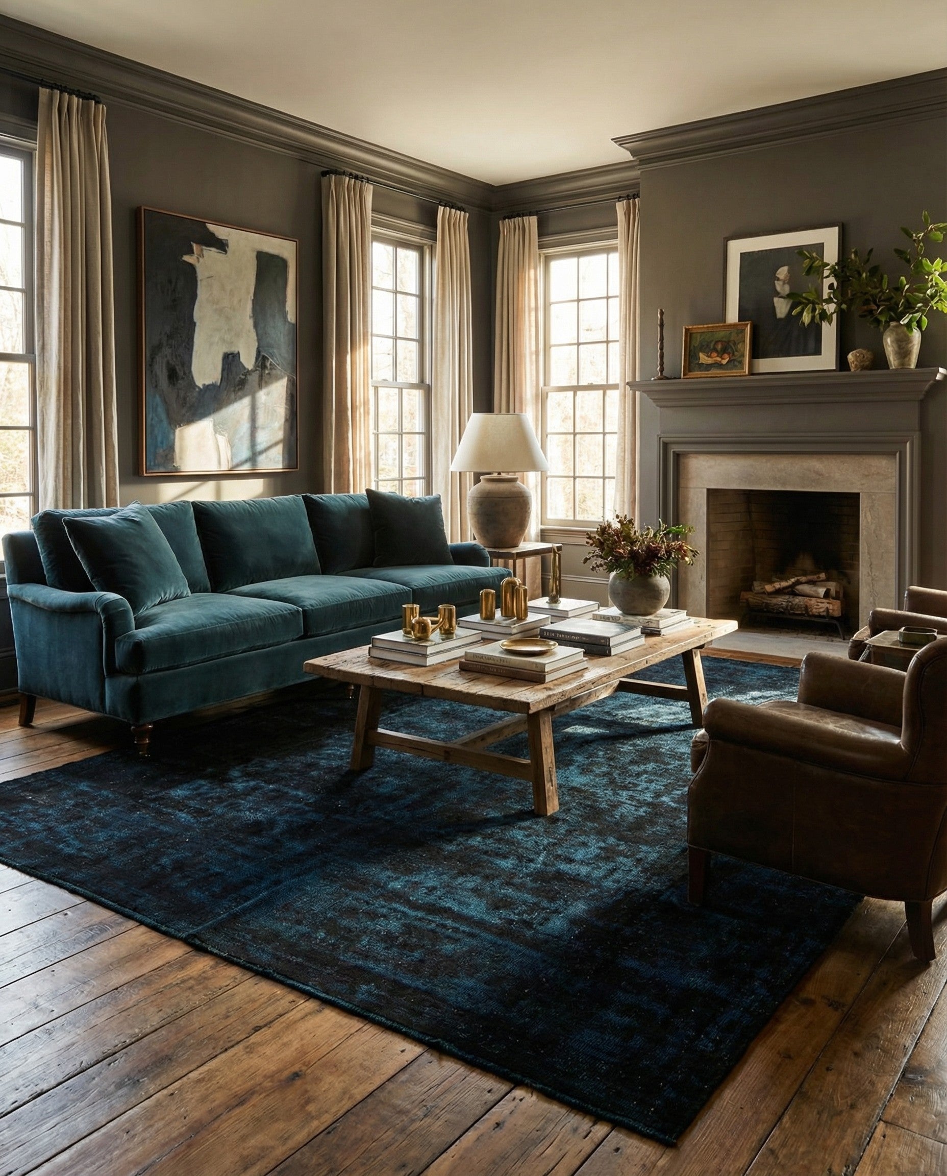 250cm x 370cm Hand Knotted Ultra Vintage Persian Wool Rug