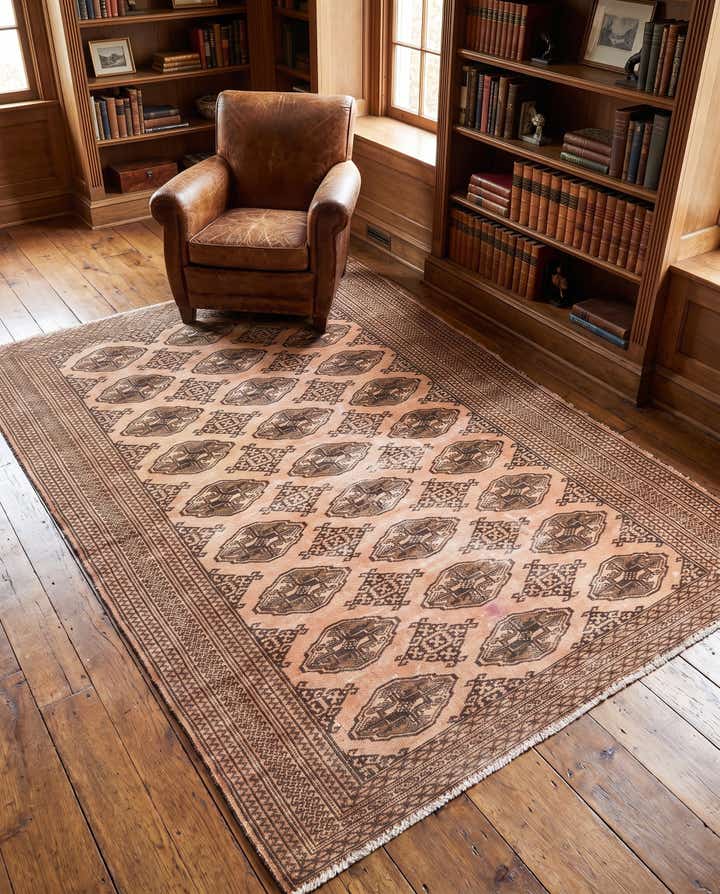 130cm x 185cm Handgeknoopt Ultra Vintage Perzisch Wol Vloerkleed