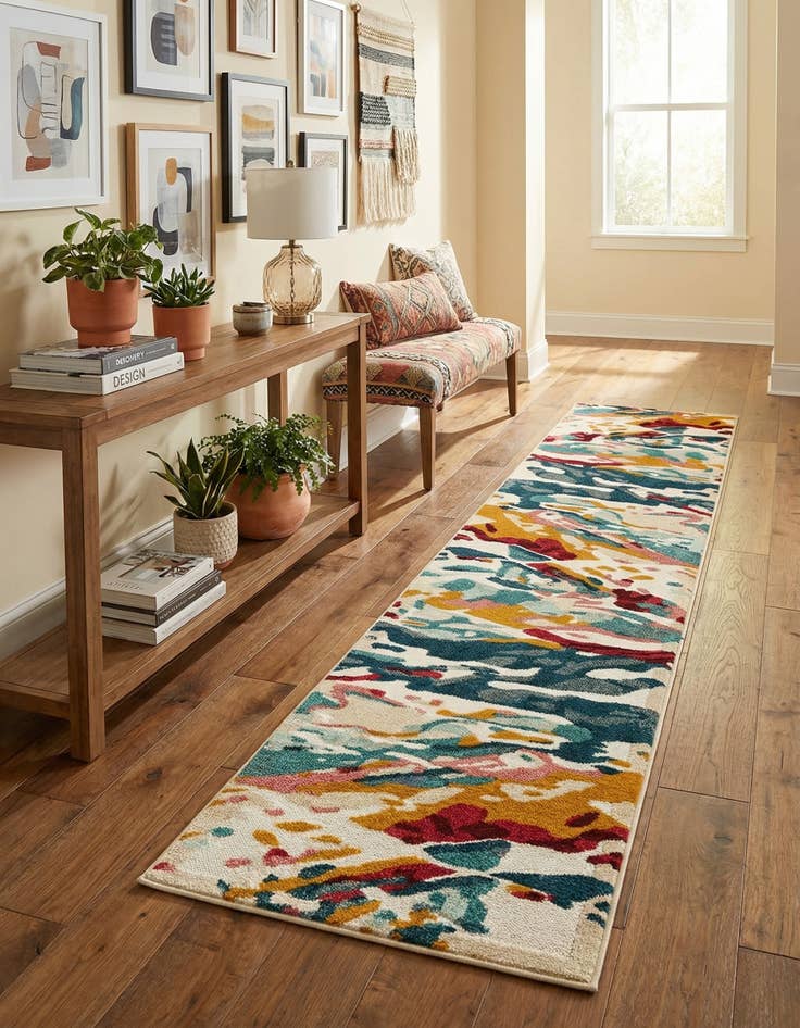Detail image of 2' 7 x 12' Easy-Clean Casablanca Indoor / Outdoor Runner Rug