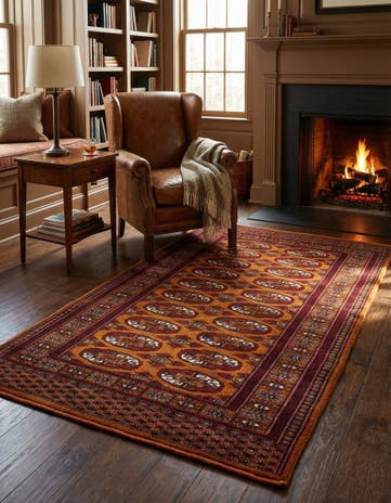 3' 1 x 5' 2 Hand Knotted Bokhara Oriental Wool Rug