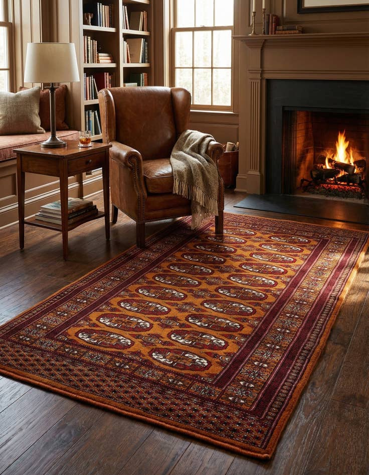 Detail image of 3' 1 x 5' 2  Hand Knotted Bokhara Oriental Wool Rug