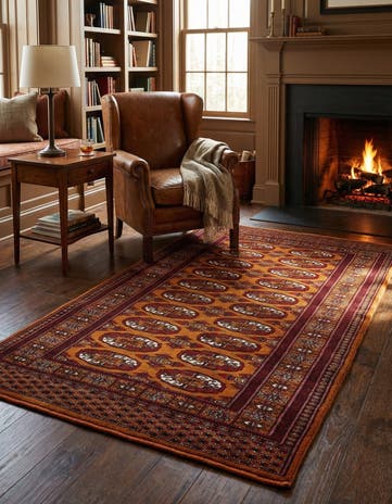 3' 1 x 5' 2 Hand Knotted Bokhara Oriental Wool Rug
