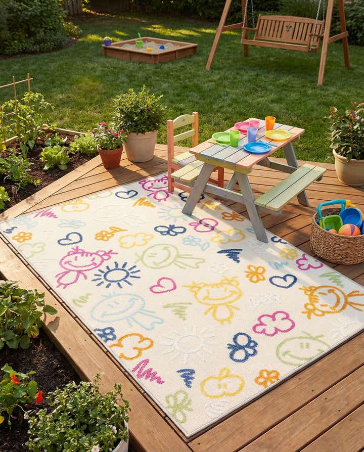 5' 3 x 7' 7 Easy-Clean Indoor / Outdoor Rug