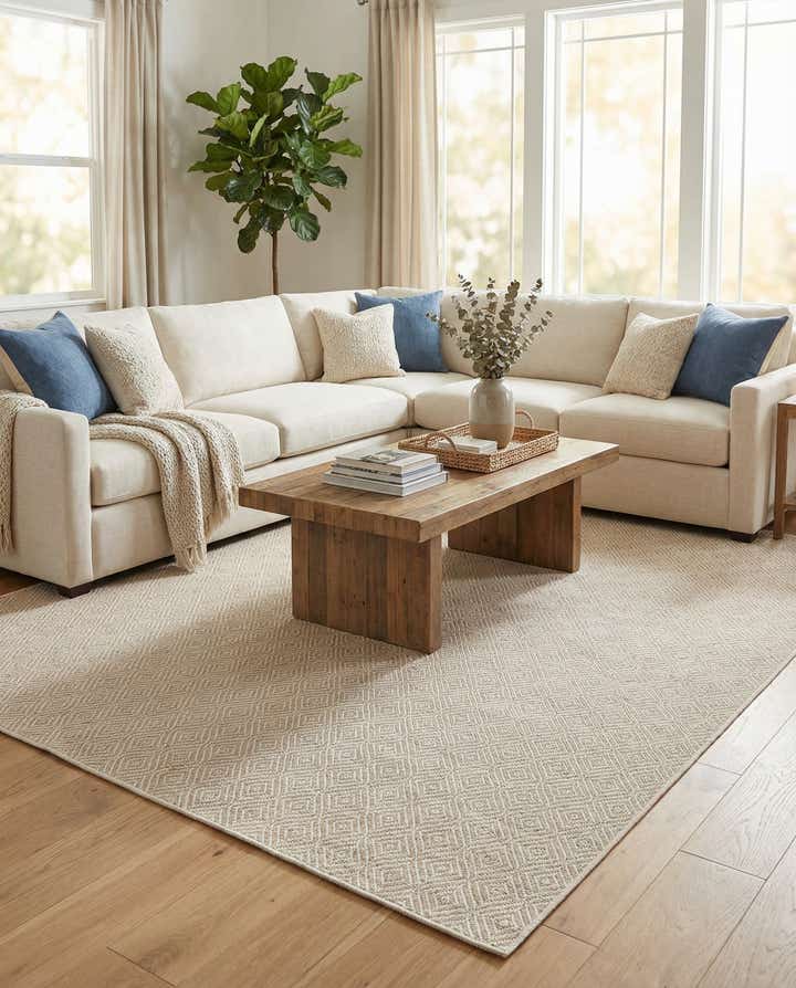 9' x 12' Easy-Clean Trellis Indoor / Outdoor Rug