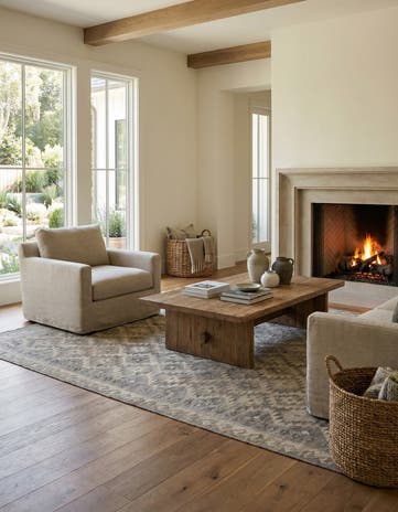 6' 6 x 9' 9 Hand Woven Kilim Maymana Wool Rug