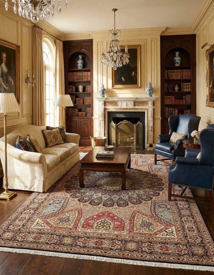 Detail image of 6' 8 x 10' 1  Hand Knotted Tabriz Persian Rug