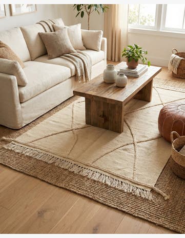 3' 8 x 4' 10 Hand Knotted Moroccan Wool Rug